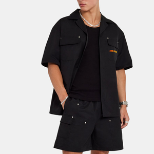 Custom Summer Streetwear Formal Athletic Lightweight Men Windbreaker <b>Jacket</b> <b>Short</b> Set 100% Nylon Four-Way Stretch Waterproof - Product Image 2