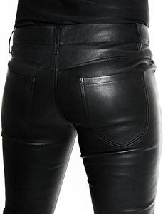 <b>men</b> solid <b>leather</b> <b>trousers</b> wholesale <b>mens</b> premium black <b>leather</b> apparel supplier <b>men</b> classic <b>leather</b> <b>trousers</b> manufacturer - Product Image 5
