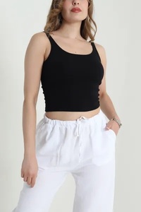 เสื้อกล้ามถักคอโอเวอร์ไซส์สำหรับผู้หญิง Ever Glow ระบายอากาศได้ดี เป็นมิตรกับสิ่งแวดล้อม ไซส์ใหญ่ ใส่สบายในฤดูร้อน แห้งเร็ว ผลิตจากวัสดุที่ยั่งยืน สีพื้น - Product Image 4