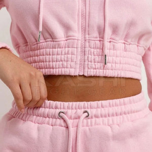 Vêtements de sport personnalisés avec logo, sweat-shirt à capuche décontracté pour femmes, short léger en tissu uni, adapté au printemps, idéal pour la salle de sport et la course à pied - Product Image 6