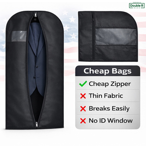 Funda Protectora para Trajes con Cierre Completo, Bolsa de Almacenamiento para Ropa con Cierre para Trajes y Vestidos - Product Image 3