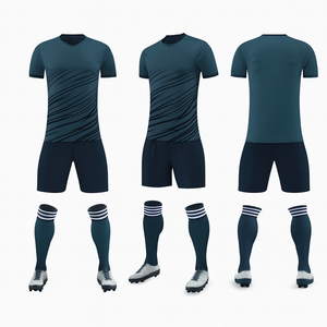 Custom Player Version Soccer Jersey and <b>Shorts</b> Set 2026 Red Blue White Football Kit Breathable <b>Polyester</b> Team Uniform with Custo - Product Image 1