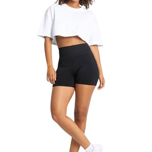 Camisetas de Manga Corta para Mujer, 100% Algodón, de Primera Calidad, con Logotipo Personalizado en la Parte Delantera y Mangas Cortas Lisas 2026 - Product Image 2