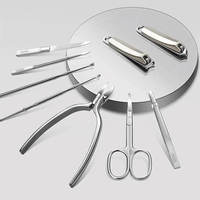 Ensemble de manucure luxueux 5 en 1 en acier inoxydable de qualité médicale Coupe-ongles professionnel Kit de soin des ongles portable Accessoires de voyage