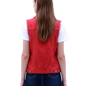 เสื้อกั๊กยีนส์แฟชั่นใหม่สำหรับผู้หญิง ฤดูหนาว ฤดูใบไม้ร่วง สไตล์ลำลอง ทรงหลวม ไม่มีแขน ผ้าฝ้าย 100% แห้งเร็ว ระบายอากาศดี ติดกระดุม - Product Image 2