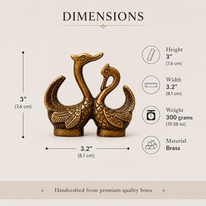 Figurine de cygne vintage SHUBHAM en métal, ornement de table décoratif, style européen, décoration d'intérieur, cadeau - Product Image 3