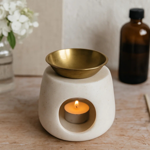 Top Notch Quality Bulk Supply Handmade Eco-Friendly Marble Brass Oil Burner Essential Oils Premium <b>Aroma</b> Fragrance <b>Diffuser</b> - Product Image 1
