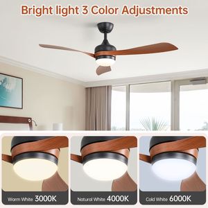 Ventilatore da Soffitto LED da 52 Pollici con Motore DC Reversibile, Luce LED 18W, Telecomando, 3 Pale in ABS, Funzioni Dimmerabili e Temporizzabili - Product Image 4