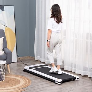 Tapis Roulant Domestico Bianco con Monitor LED, Telecomando, Pieghevole, per Jogging e Camminata, Peso Massimo Utente 120kg, Test Frequenza Cardiaca - Product Image 2