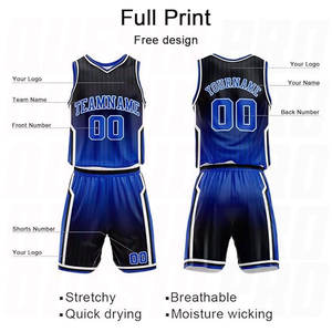 Conjuntos de Uniformes de Baloncesto Personalizados con Gradiente Real, Nombres, Números y Logotipos del Equipo Impresos, Conjunto de Uniforme de Baloncesto Personalizado - Product Image 4