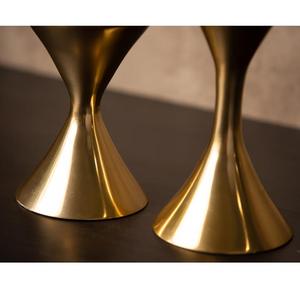 Support de bougie en laiton doré, porte-bougie en métal, résistant à la chaleur, décoration d'intérieur - Product Image 3
