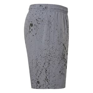 Pantalones Cortos Casuales de Hombre para Calle, 100% Poliéster Transpirable, Cintura Elástica Media, Estampado de Salpicaduras de Pintura Gris, Pantalones Cortos de Verano - Product Image 2