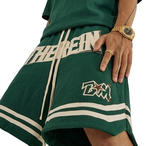 Wholesale Men's Basketball Shorts Mid Waist Quick Dry Breathable Elastic Polyester Cotton Embroidered Custom <b>Hip</b> Hop Athletic - Product Image 2
