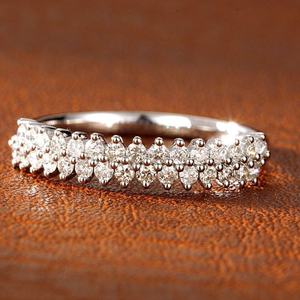 Bague éternelle en argent sterling 925, diamant de laboratoire certifié, taille brillant ronde vintage - Product Image 3
