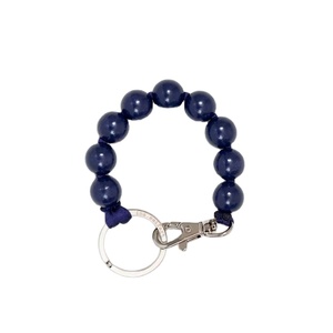 Trending Blue Beaded Keychain Bracelet Short Wrist Strap <b>Key</b> Holder Stylish <b>Car</b> Keyring Minimal Modern Accessory Gift - Product Image 1