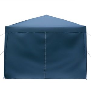 Tenda Pieghevole Blu 3x3m Impermeabile ad Angolo Retto con Due Porte e Due Finestre - Product Image 6