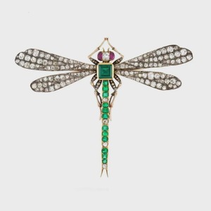 Hermoso Broche de Libélula con Incrustaciones de Esmeralda de 2.5CT, Diamante Moissanita de 0.10CT y Rubí, en Plata de Ley 925, Hecho a Mano, para Boda - Product Image 5