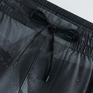 Shorts de sport pour homme double couche, légers, écologiques, avec doublure de compression anti-frottement, poche pour téléphone, couleur unie, décontracté, mi-longueur - Product Image 2