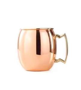 Ensemble de 2 mugs en cuivre pur, finition martelée, design unique, pour fêtes, hôtels, Moscow Mule - Product Image 3