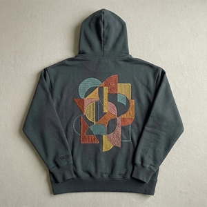 Sudadera con Capucha Negra Bordada para Hombre, de Invierno, Corte Regular, Forro Polar, de Alta Calidad, para Entrenamiento - Product Image 6