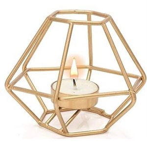 Luxury Design Golden Finished Latest Metal Candle <b>Tea</b> Votive <b>Holder</b> Top Quality Geometrical Shape <b>Tea</b> <b>Light</b> <b>Holder</b> - Product Image 1
