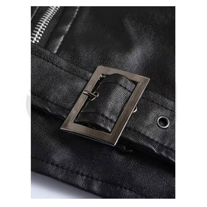 Chaleco de Motocicleta de Cuero Transpirable para Hombre SNAFA SPORTS, Cuello Alto, Bolsillos, Cierre de Cremallera, Logotipo del Club Personalizable - Product Image 4