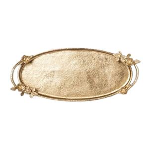 ถาดเสิร์ฟโลหะเคลือบสีทองหรูหราและทนทานเหมาะสำหรับเสิร์ฟเครื่องดื่มและตกแต่งอย่างมีสไตล์ - Product Image 1