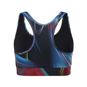 เสื้อชั้นในกีฬาสำหรับผู้หญิง สายปรับได้ คุณภาพระดับมืออาชีพ รองรับได้ดี แห้งเร็ว ผ้ายืดสแปนเด็กซ์ คริสตัล สีและโลโก้ด้านหน้าปรับแต่งได้ - Product Image 3