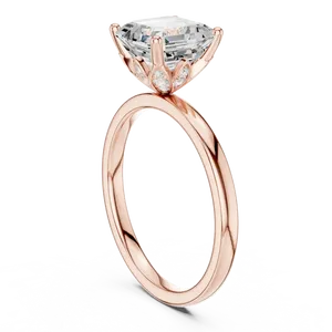 Bague Solitaire Intemporelle en Or Personnalisé avec Diamant de Laboratoire Rond Brillant de 2 carats, Tête à Double Griffes et Tige Solide, Bijou de Fiançailles - Product Image 5