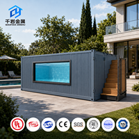 Piscine modulaire en conteneur, piscine hors sol extérieure avec structure en acier pour jardin, villa, hôtel, complexe hôtelier