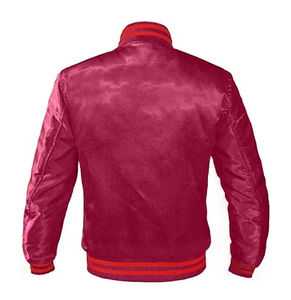 Chaqueta Varsity de Satén para Hombre de Alta Calidad, Diseño de Invierno a Prueba de Viento, con Tela de Satén Sostenible, Precio Razonable - Product Image 4