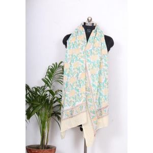 High Quality Handmade Block Printed Women's Bandeau Pareo <b>Sarong</b> Dress Customizable Floral Cotton <b>Beach</b> <b>Wrap</b> cotton scarf/pareo - Product Image 1