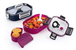 Boîte à lunch en plastique avec couvercle, récipient alimentaire anti-fuite, compartiment unique portable, boîte en matériau de qualité alimentaire - Product Image 6