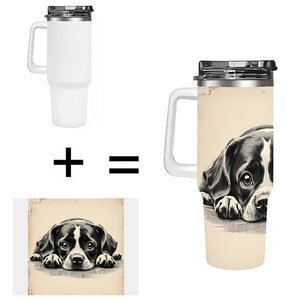 Gobelet isotherme en acier inoxydable 40 oz avec paille pour la pause déjeuner au bureau - Product Image 1