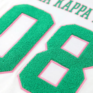 Camiseta Deportiva Oversize de Fútbol Americano para Mujer, Marca AKA, Color Verde Marfil, Manga Corta, Cuello en V, Estilo Casual - Product Image 6
