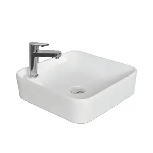 Vistaar marka ihracat kalitesi sıhhi tesisat ucuz fiyat Model masa üstü Oval seramik lavabo lavabo hindistan en iyi fiyat