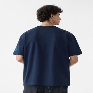 Camiseta de Manga Corta con Cuello Redondo, Cómoda y Transpirable, de Algodón de Alta Calidad, Bordada, para Hombre y Mujer, al por Mayor - Product Image 1