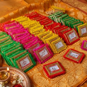 Paquetes de Bindi de Seda Hechos a Mano, Adhesivos Decorativos para la Frente, Set de Regalos para Bodas Indias, Diwali, Año Nuevo, Mehendi, Haldi, Festivales - Product Image 3