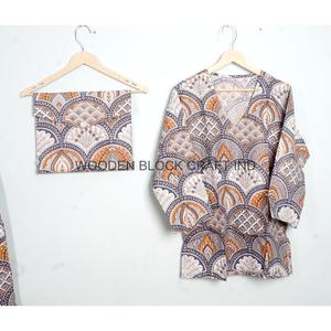 Ensemble de pyjama en coton 100% pur, col en V, fermeture élastique, doux, respirant, style indien, pour femmes, toutes tailles, vêtements de nuit - Product Image 3
