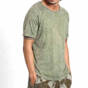 Camiseta de Hombre con Lavado Ácido, Estilo Nuevo, Personalizada, Precio Económico, Fabricante, Camiseta de Manga Corta con Lavado Ácido - Product Image 1
