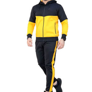 Conjunto de chándal con capucha y logotipo personalizado para hombre, pantalones cortos duraderos de invierno transpirables con patrón sólido y cremallera, la mejor ropa activa al por mayor - Product Image 1