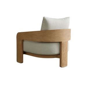 Fauteuil de salon extérieur en teck massif Novara The Plaza, chaise de luxe pour hôtel, resort, patio, jardin, mobilier sur mesure Indonésie - Product Image 5
