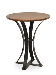 Durable <b>Round</b> Wooden Coffee <b>Table</b> with Metal Base Movable <b>Side</b> <b>Table</b> Modern Living Room Furniture - Product Image 2