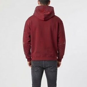 Fabricant de vêtements sur mesure – Blouson à capuche zippé en polaire pour homme avec cristaux scintillants – Collection 2026 - Product Image 4