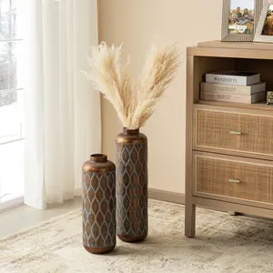 Florero de Metal Contemporáneo Hecho a Mano, Elegante Centro de Mesa Decorativo para Hogar, Oficina, Hotel, Recepción, Restaurante, Vestíbulo - Product Image 3