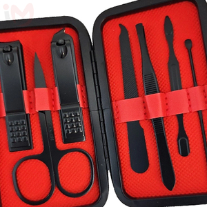 Professional 7 Piece Black Manicure Pedicure Kit Stainless Steel Nail Care Tools Nail Clipper Grooming Beauty Set - Product Image 4