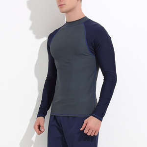 Custom Unisex Adult Long Sleeve Rash Guard <b>Compression</b> <b>Shirt</b> OEM Quick Dry UV Protection Breathable Spandex/Polyester 120g - Product Image 3