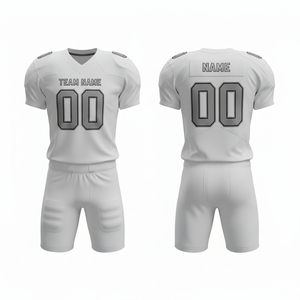 Ensemble complet personnalisé d'uniformes de football américain pour hommes adultes, vêtements de sport d'équipe personnalisés, comprenant maillot et pantalon, grandes tailles, 100% personnalisable - Product Image 2