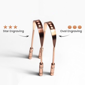 Copper Tongue Scraper Metal Oral Hygiene Tool Modern Exquisite Design Promotional <b>Novelty</b> Gift - Product Image 4