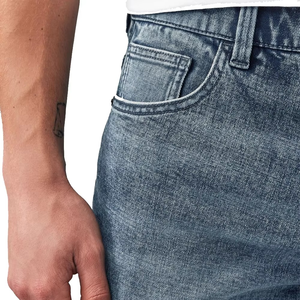 Shorts en jean d'été pour homme, extensibles, déchirés, coupe slim droite, noirs, mode streetwear - Product Image 5